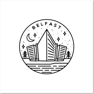 Belfast, Northern Ireland Emblem - White Posters and Art